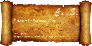 Cserni Samuella névjegykártya